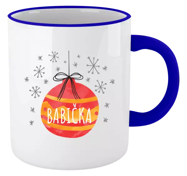 Vánoční hrnek Vánoční ozdoba - babička