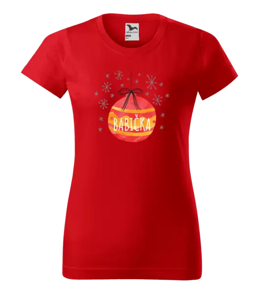 Dámské vánoční tričko Vánoční ozdoba - babička