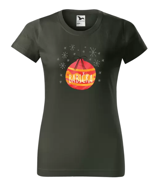 Dámské vánoční tričko Vánoční ozdoba - babička