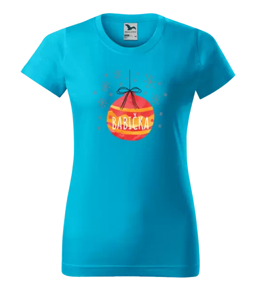 Dámské vánoční tričko Vánoční ozdoba - babička