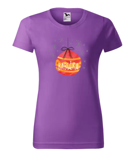 Dámské vánoční tričko Vánoční ozdoba - babička