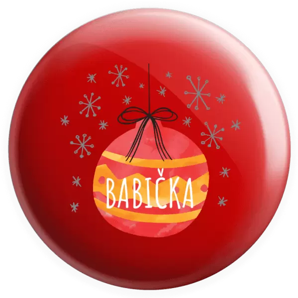 Placka Vánoční ozdoba - babička