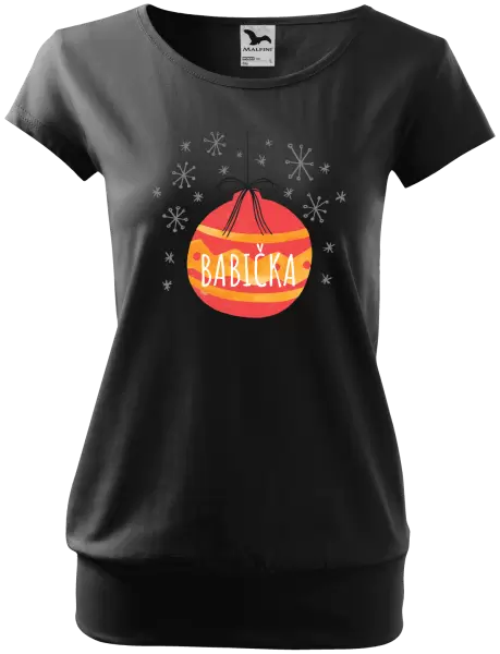 Dámské vánoční tričko Vánoční ozdoba - babička