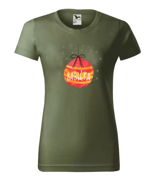 Dámské vánoční tričko Vánoční ozdoba - babička