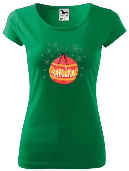 Dámské vánoční tričko Vánoční ozdoba - babička