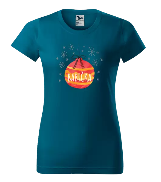 Dámské vánoční tričko Vánoční ozdoba - babička