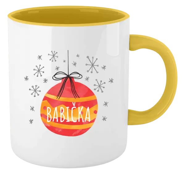 Vánoční hrnek Vánoční ozdoba - babička