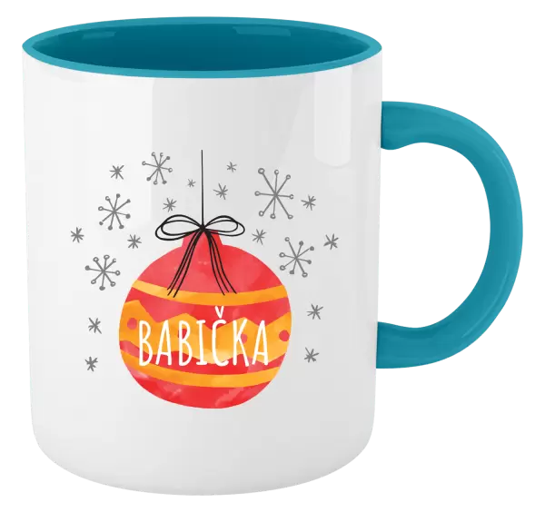 Vánoční hrnek Vánoční ozdoba - babička