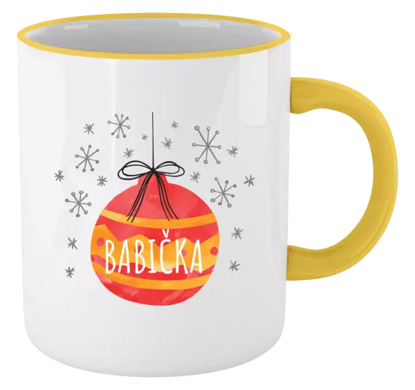 Vánoční hrnek Vánoční ozdoba - babička