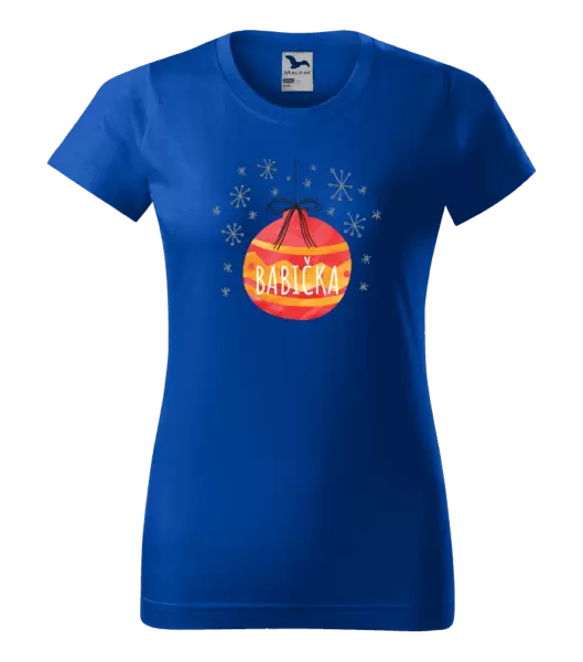 Dámské vánoční tričko Vánoční ozdoba - babička