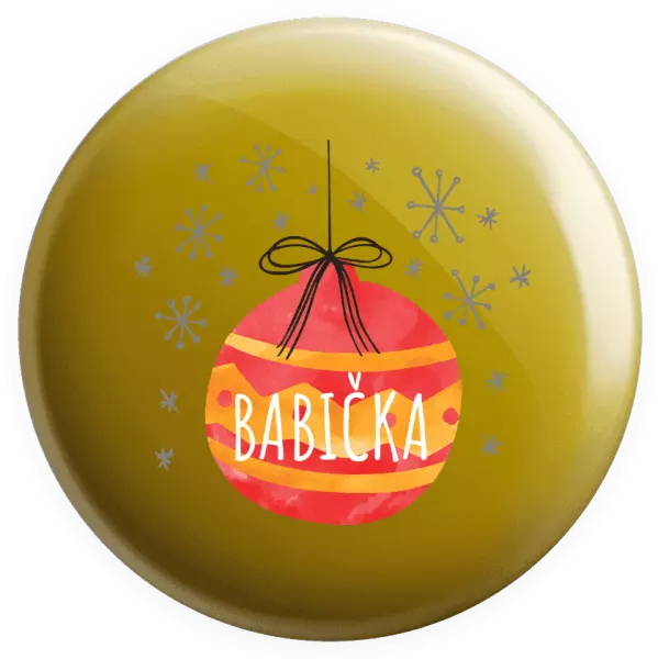 Placka Vánoční ozdoba - babička