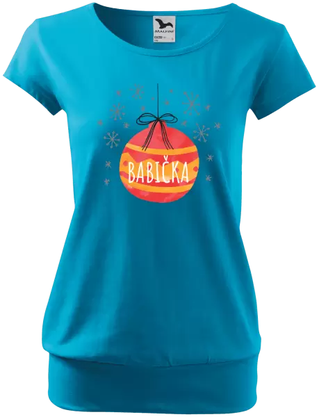 Dámské vánoční tričko Vánoční ozdoba - babička