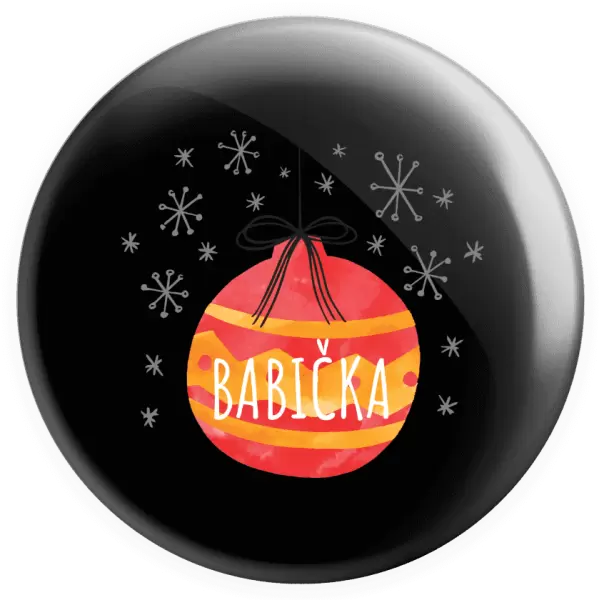 Placka Vánoční ozdoba - babička