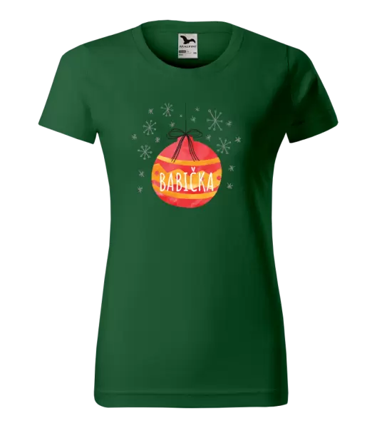 Dámské vánoční tričko Vánoční ozdoba - babička