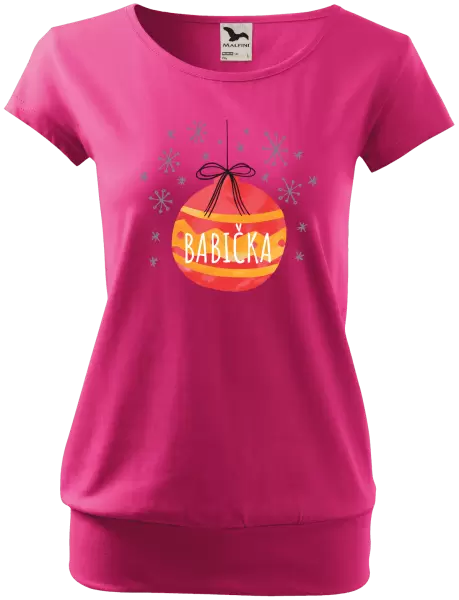 Dámské vánoční tričko Vánoční ozdoba - babička