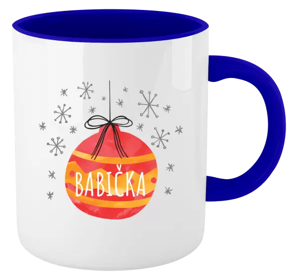 Vánoční hrnek Vánoční ozdoba - babička