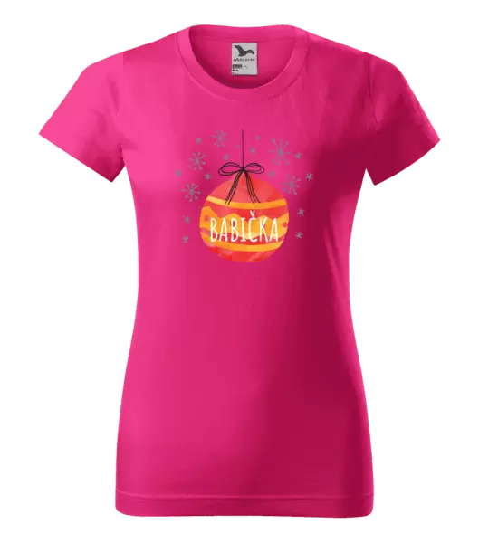 Dámské vánoční tričko Vánoční ozdoba - babička