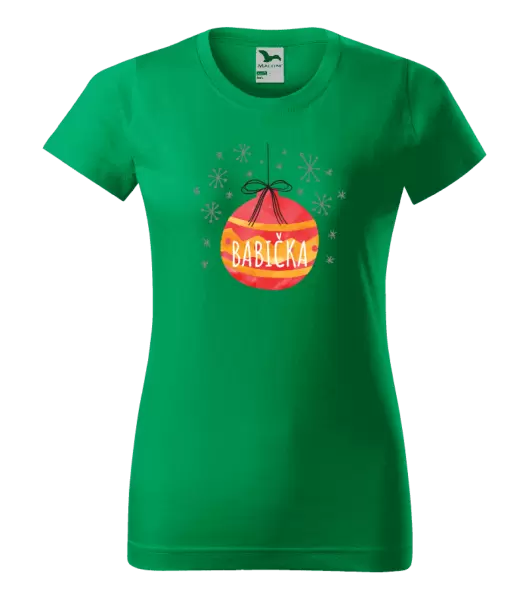 Dámské vánoční tričko Vánoční ozdoba - babička