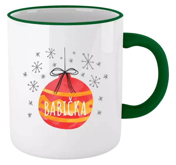 Vánoční hrnek Vánoční ozdoba - babička