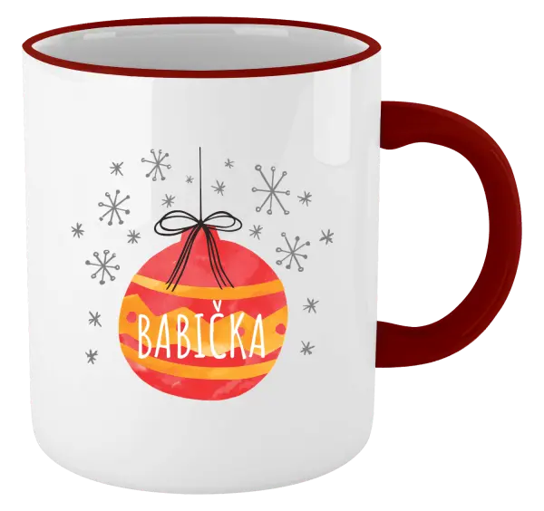 Vánoční hrnek Vánoční ozdoba - babička