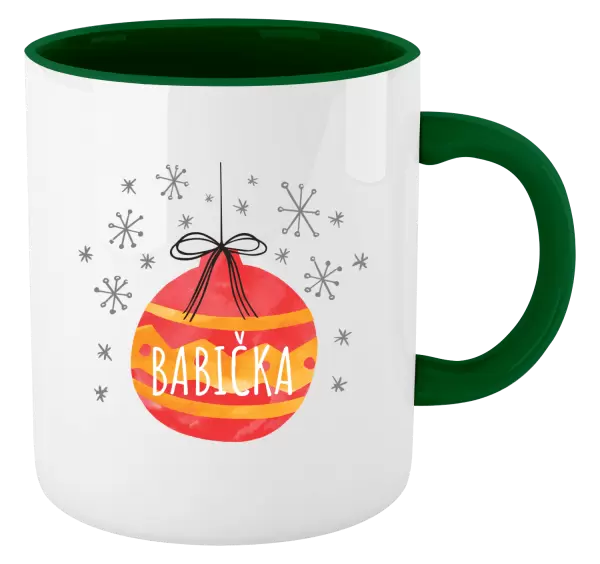 Vánoční hrnek Vánoční ozdoba - babička