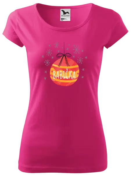 Dámské vánoční tričko Vánoční ozdoba - babička