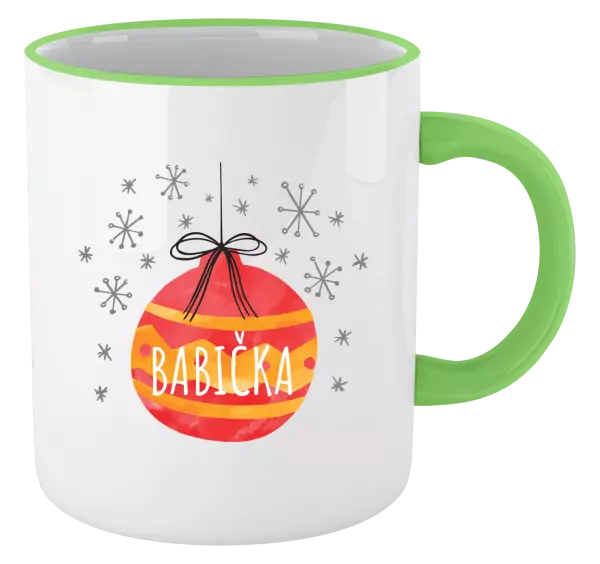 Vánoční hrnek Vánoční ozdoba - babička