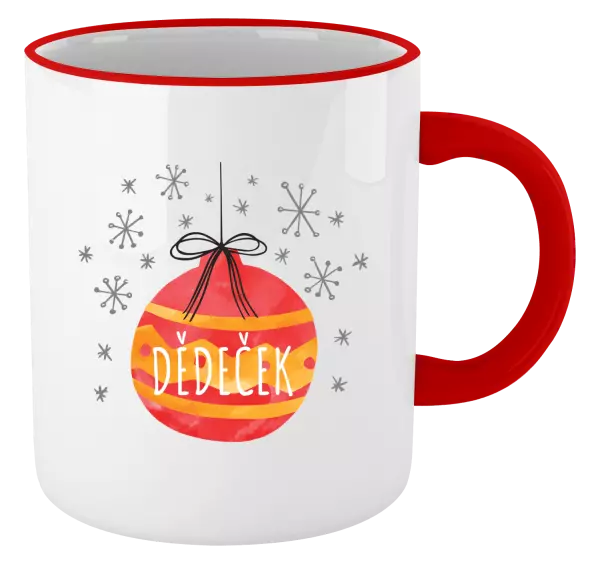 Vánoční hrnek Vánoční ozdoba - dědeček