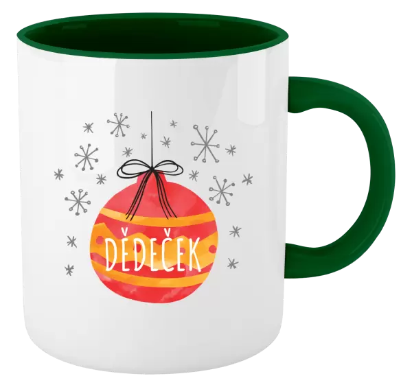 Vánoční hrnek Vánoční ozdoba - dědeček