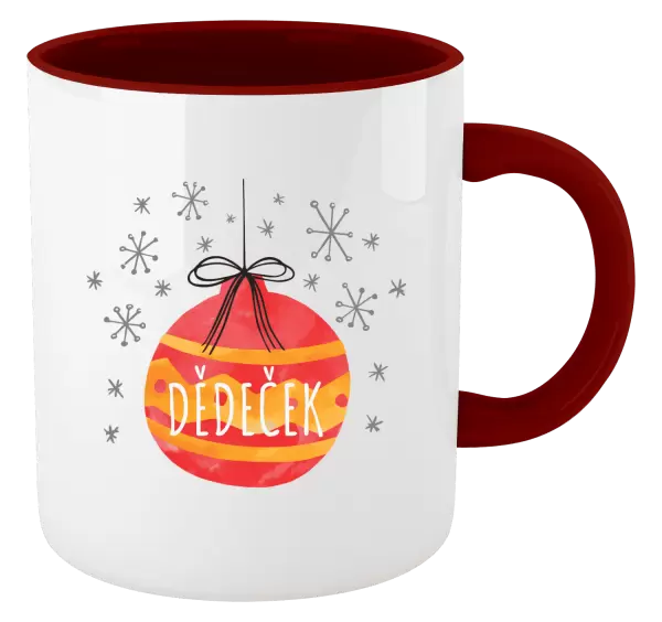 Vánoční hrnek Vánoční ozdoba - dědeček