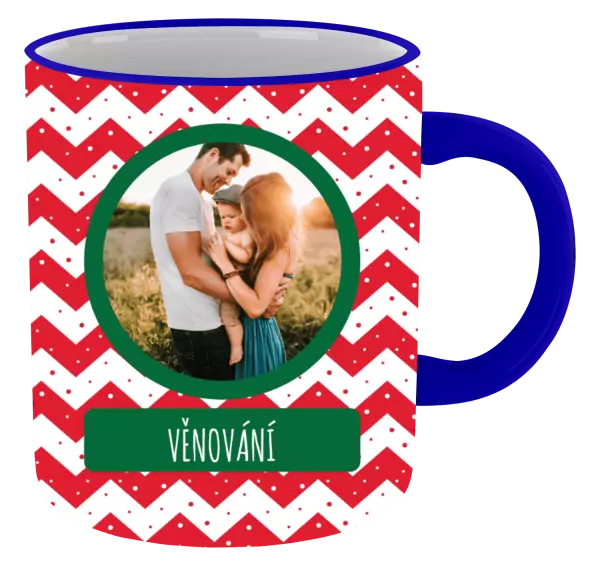 Vánoční hrnek Červenobílé pruhy