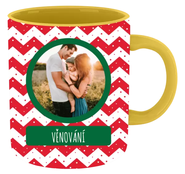 Vánoční hrnek Červenobílé pruhy