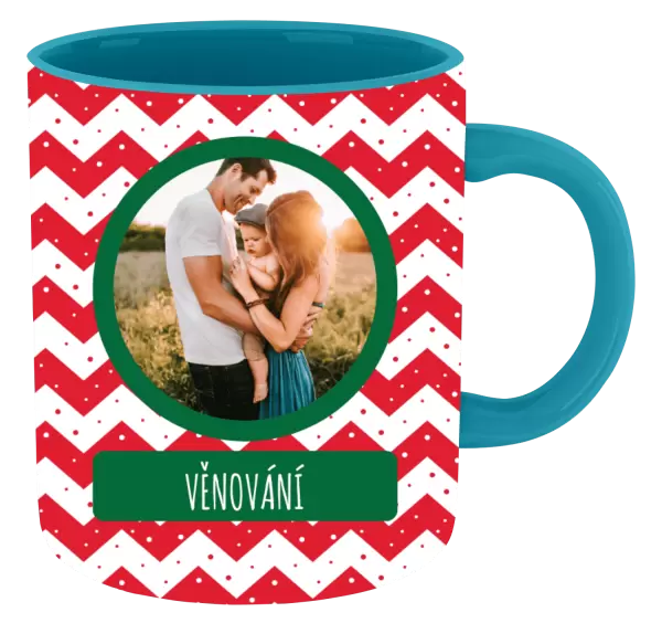 Vánoční hrnek Červenobílé pruhy