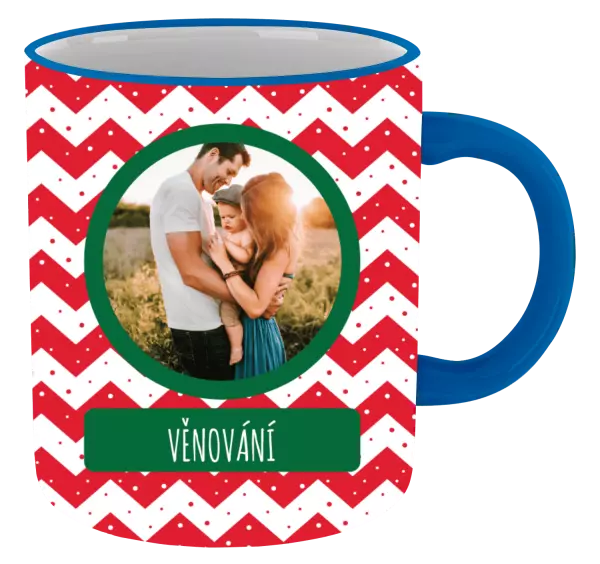 Vánoční hrnek Červenobílé pruhy