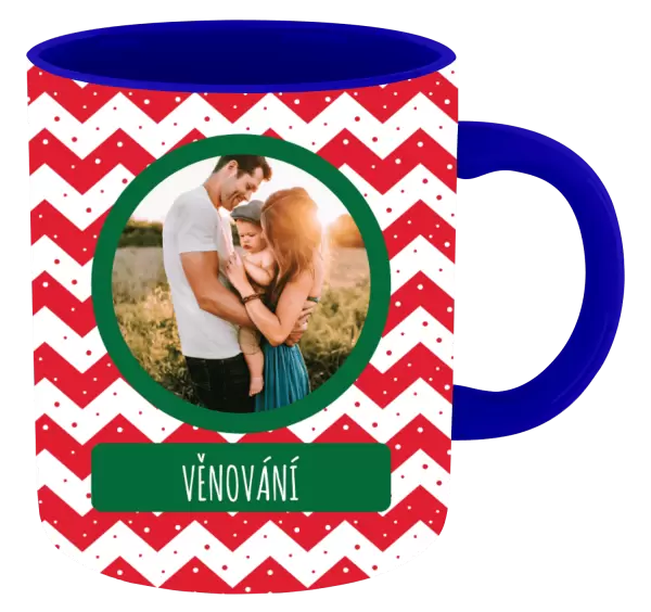 Vánoční hrnek Červenobílé pruhy