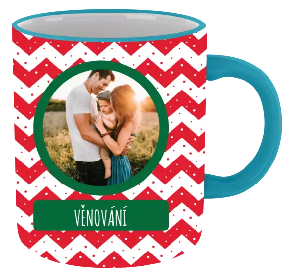 Vánoční hrnek Červenobílé pruhy