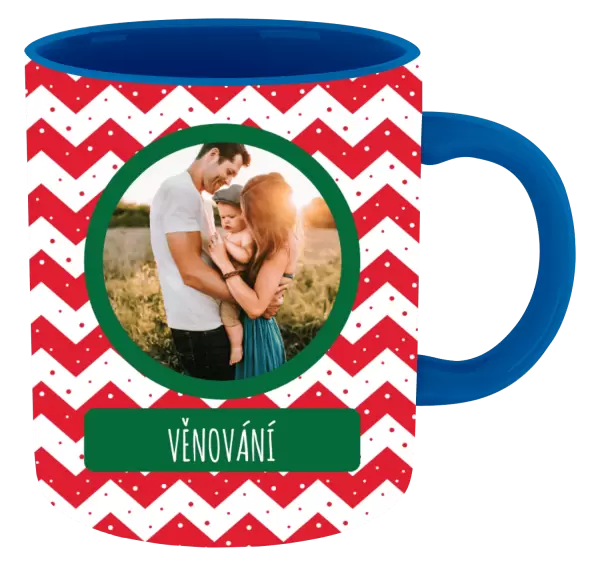 Vánoční hrnek Červenobílé pruhy