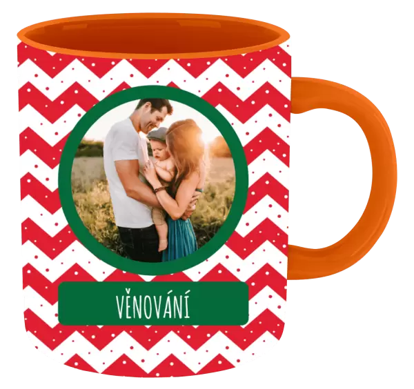 Vánoční hrnek Červenobílé pruhy