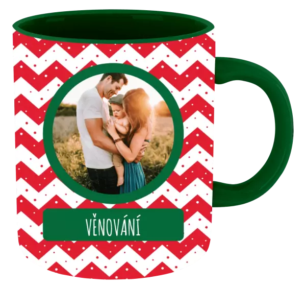 Vánoční hrnek Červenobílé pruhy