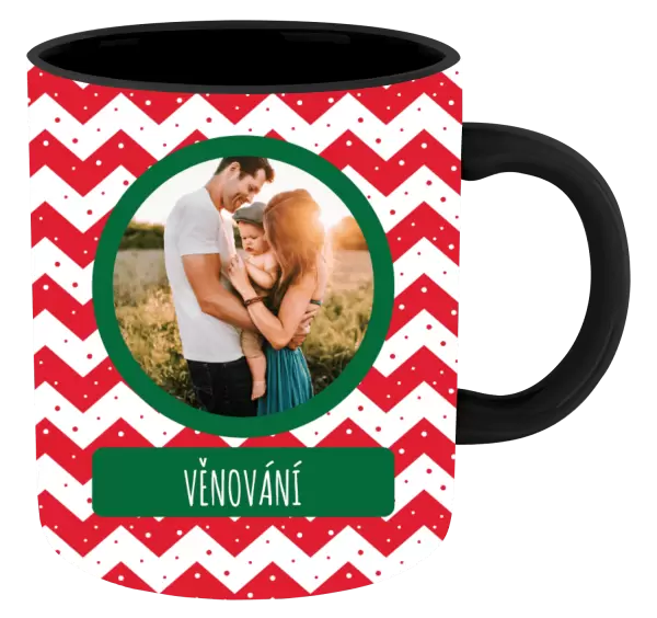 Vánoční hrnek Červenobílé pruhy