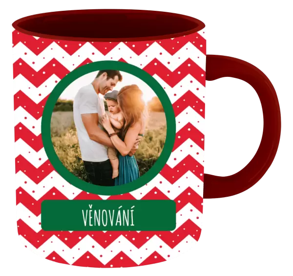 Vánoční hrnek Červenobílé pruhy