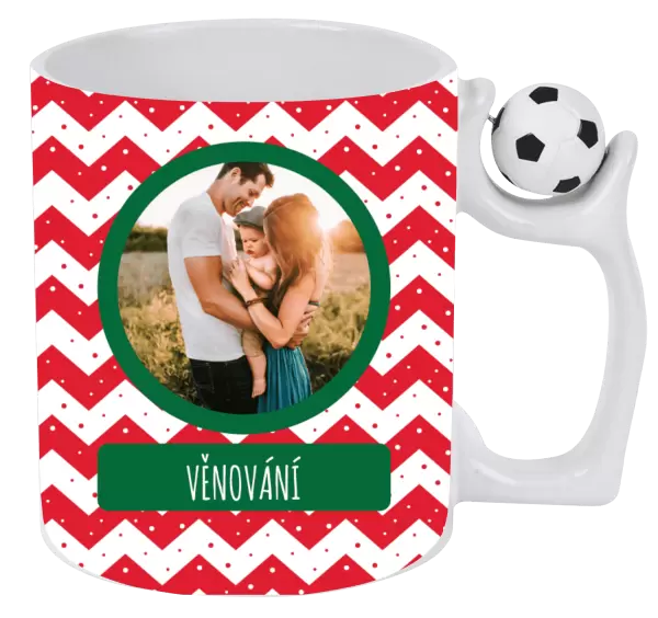 Vánoční hrnek Červenobílé pruhy