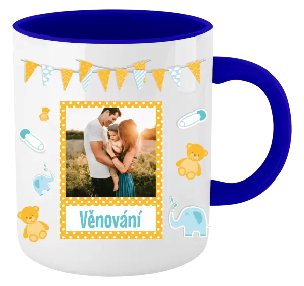 Vánoční hrnek Medvídci a sloni