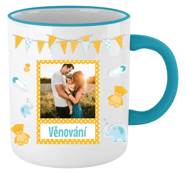 Vánoční hrnek Medvídci a sloni