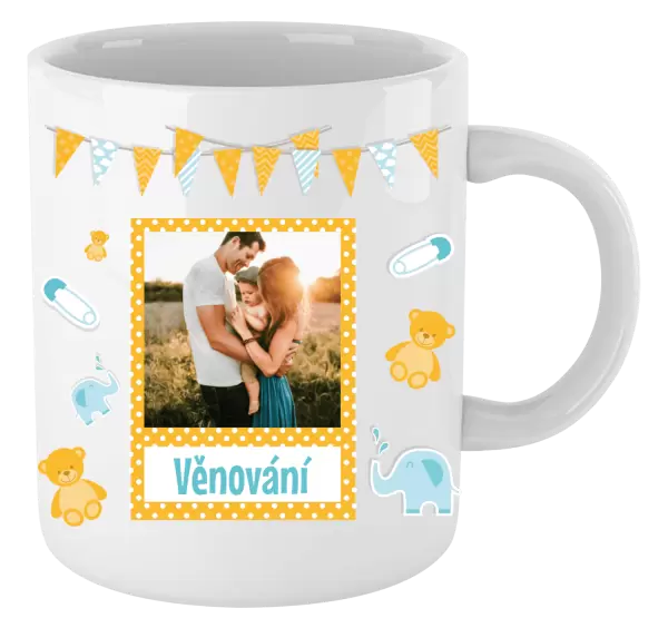 Vánoční hrnek Medvídci a sloni