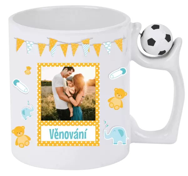 Vánoční hrnek Medvídci a sloni