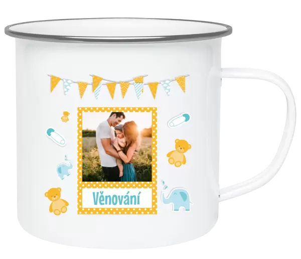 Vánoční plecháček Medvídci a sloni