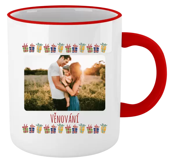 Vánoční hrnek Barevné vánoční dárečky