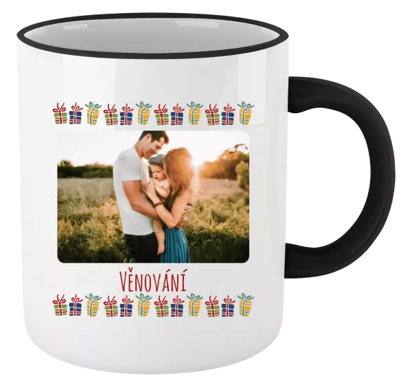 Vánoční hrnek Barevné vánoční dárečky