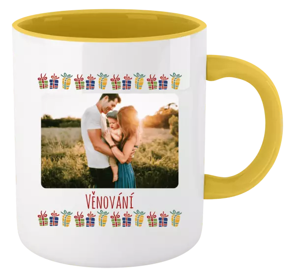 Vánoční hrnek Barevné vánoční dárečky